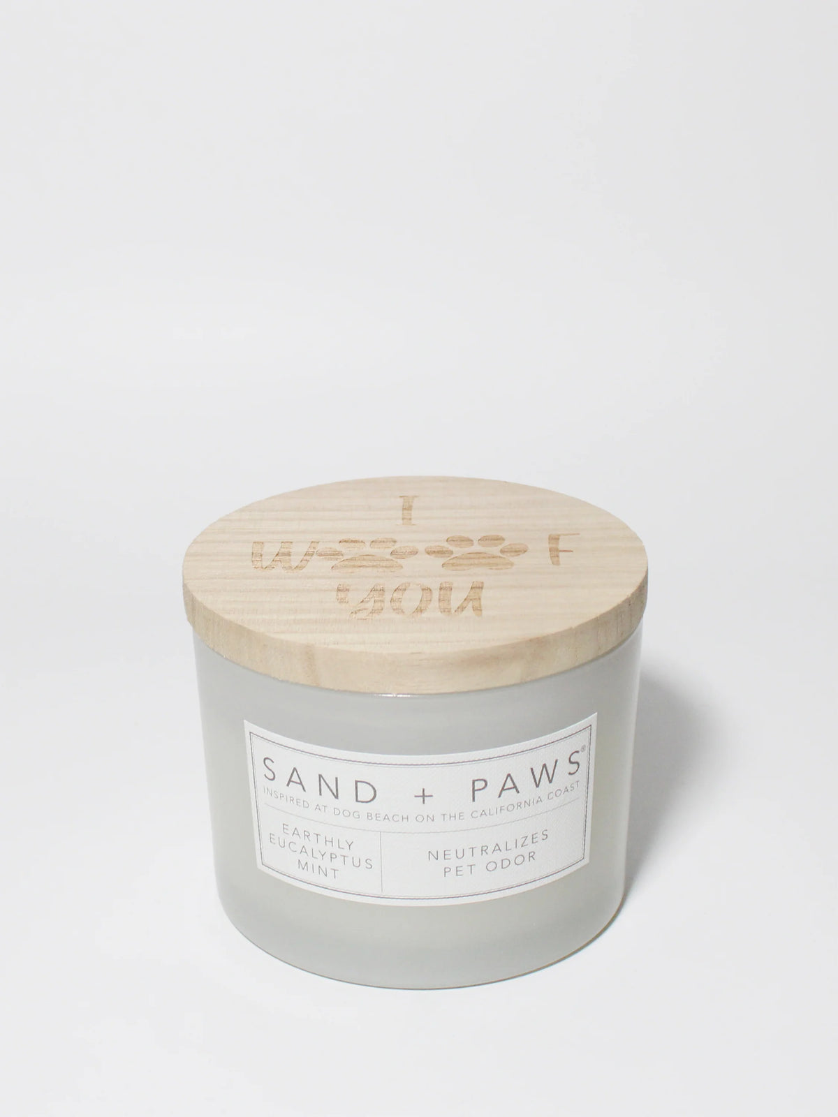 Sand + Paws Earthly Eucalyptus Mint 12 oz scented candle