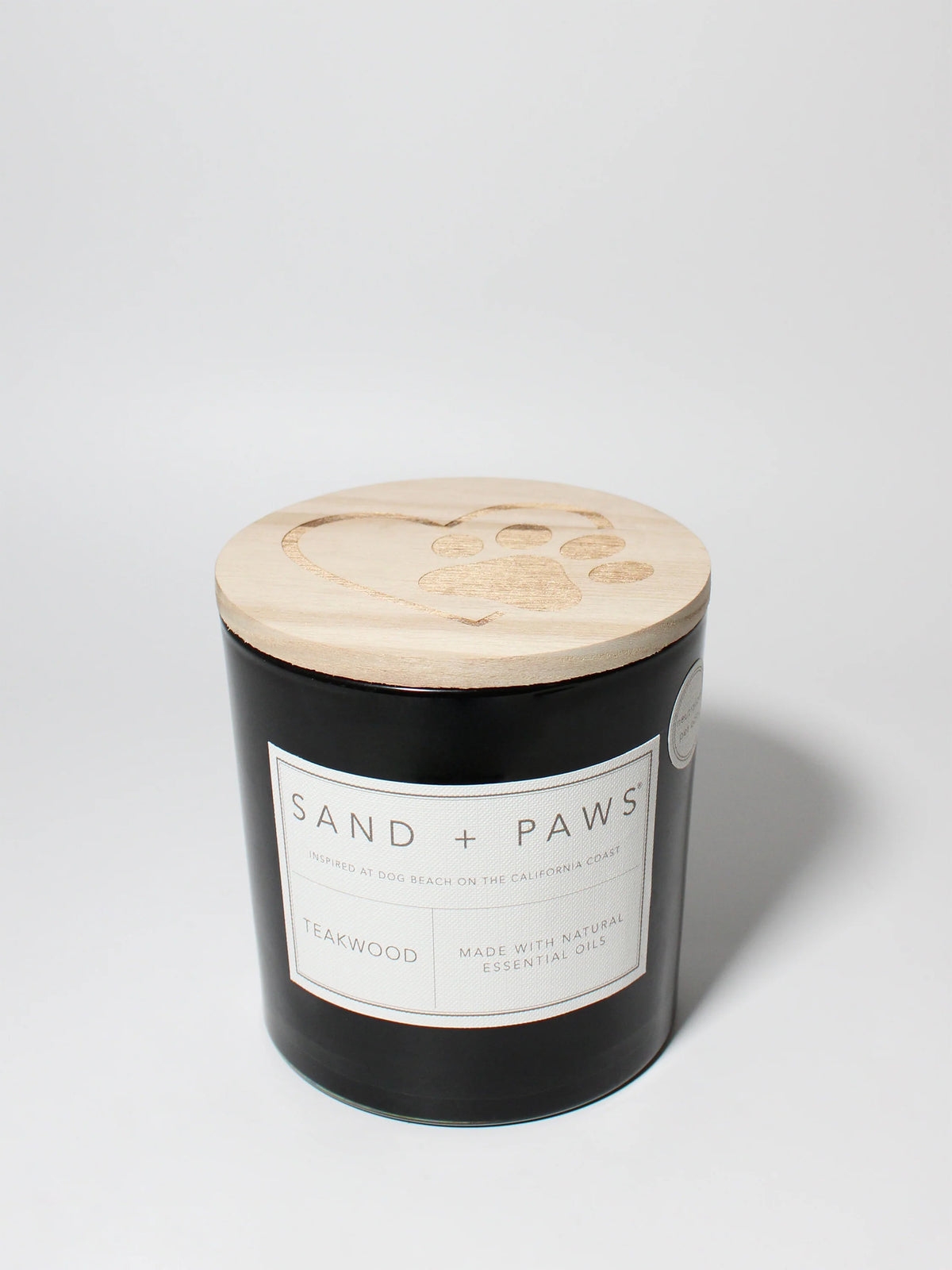 Sand + Paws Teakwood 21 oz scented candle