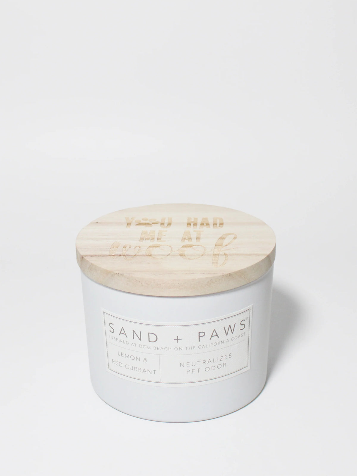 Sand + Paws Lemon & Red Currant 12 oz scented candle