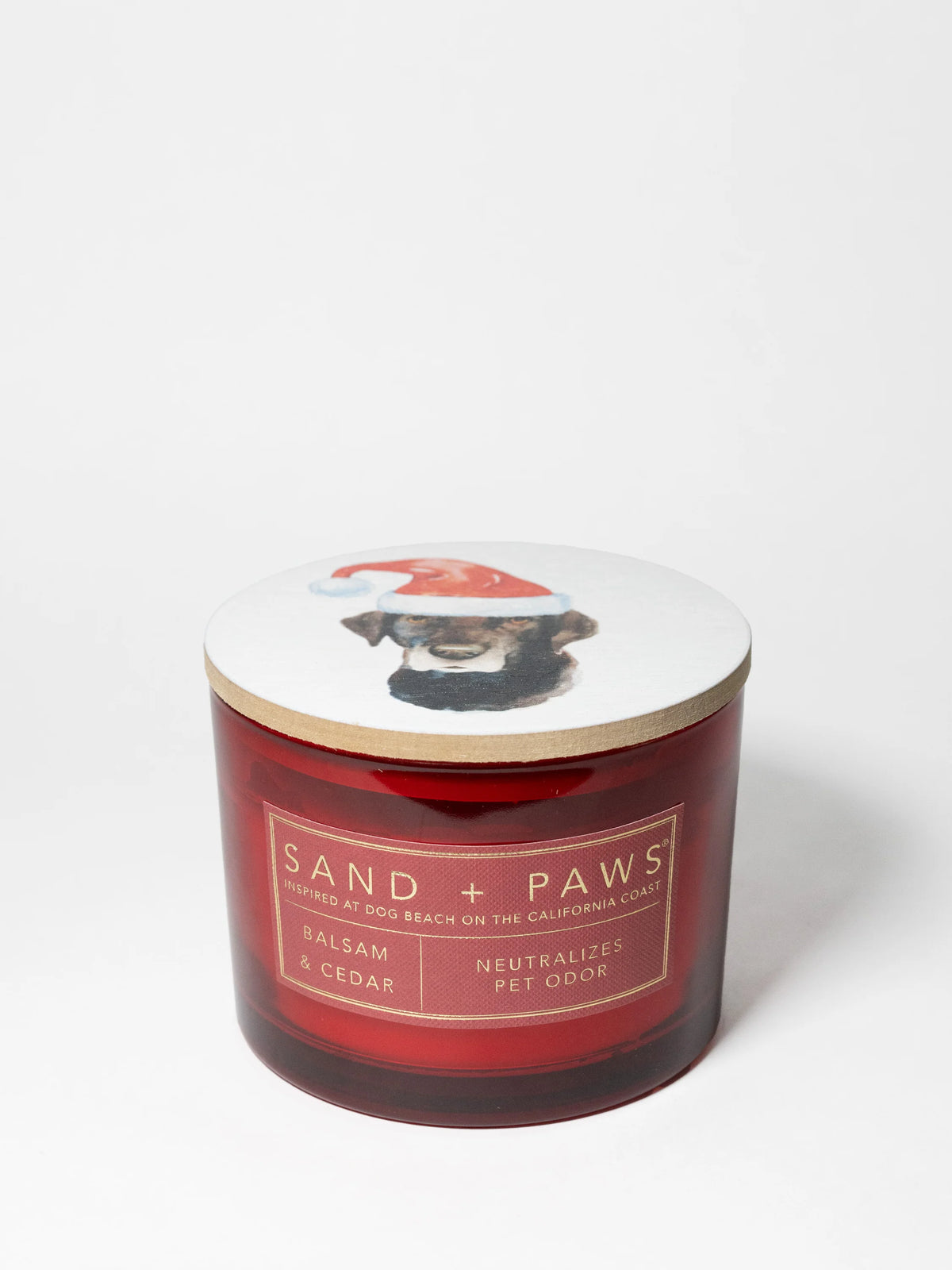 Sand + Paws Balsam & Cedar 12 oz scented candle