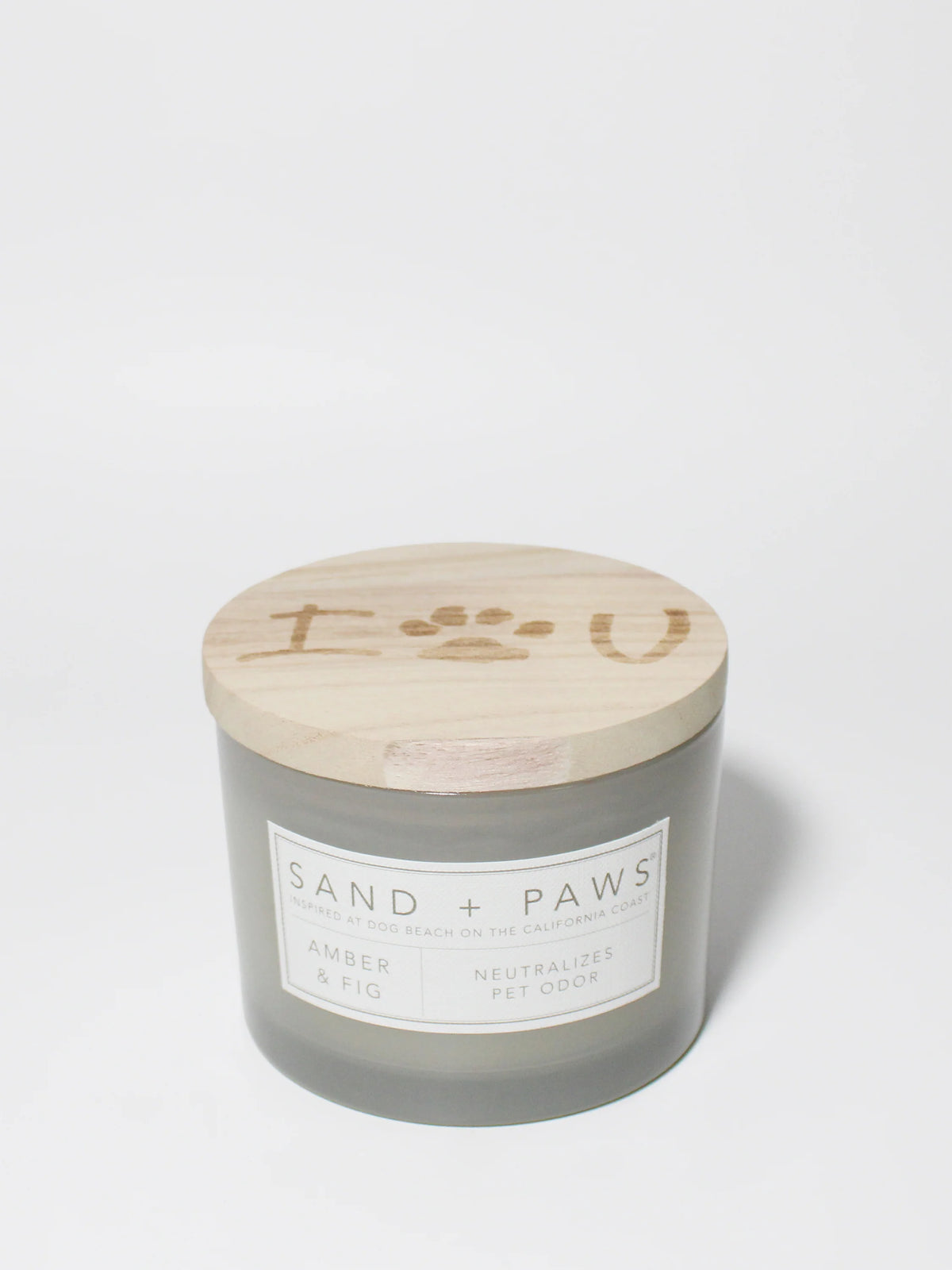 Sand + Paws Amber & Fig 12 oz scented candle