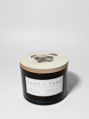 Sand + Paws Vanilla Sandalwood 12 oz scented candle