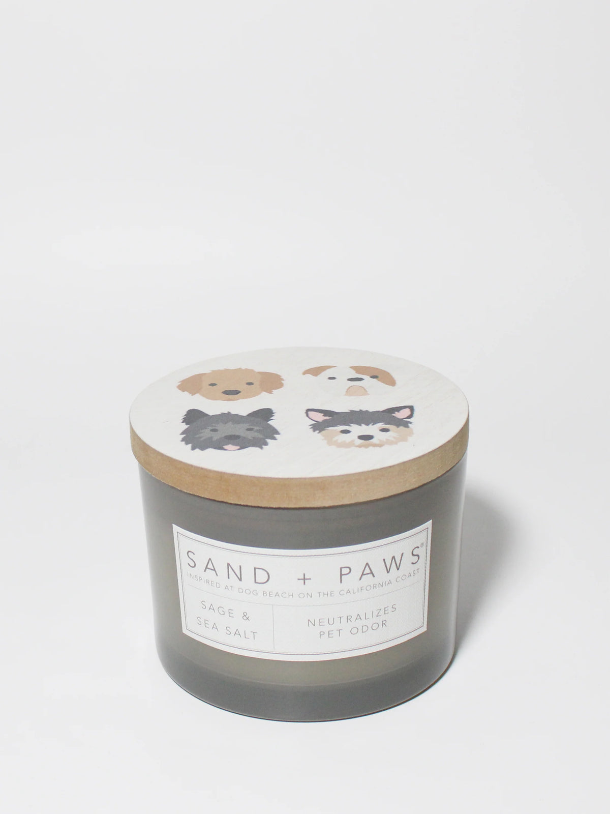 Sand + Paws Sage & Sea Salt 12 oz scented candle