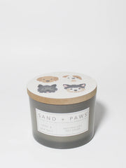 Sand + Paws Sage & Sea Salt 12 oz scented candle