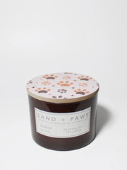 Sand + Paws Amber & Fig 12 oz scented candle
