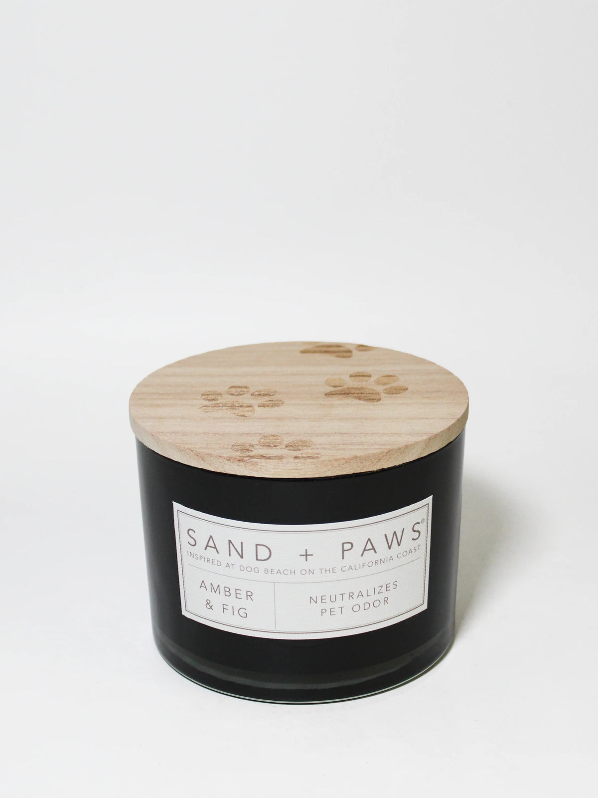 Sand + Paws Amber & Fig 12 oz scented candle