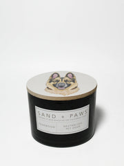 Sand + Paws Teakwood 12 oz scented candle