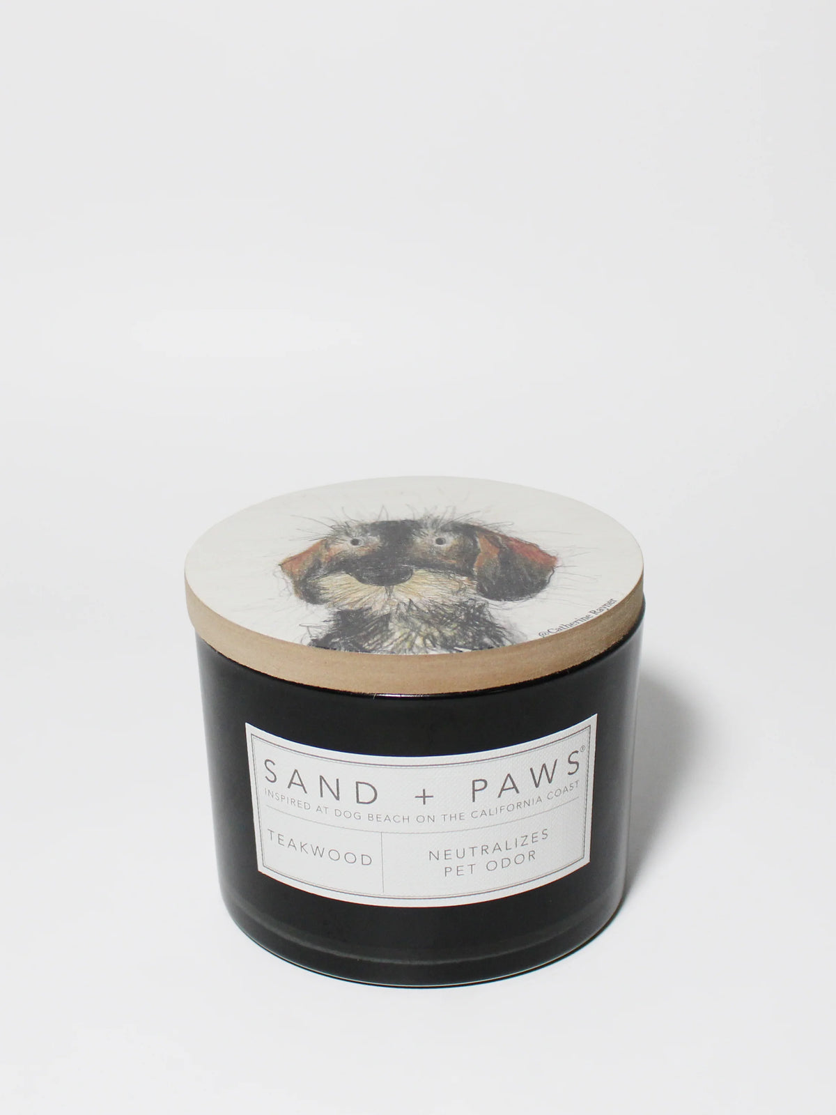 Sand + Paws Teakwood 12 oz scented candle